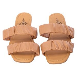 Soulmates  Tan Slide Sandals